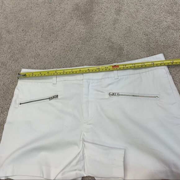 𝅺CLUB Monaco white Morgan cargo shorts Sz 10 NWT belt loops zippered pockets - Picture 6 of 10